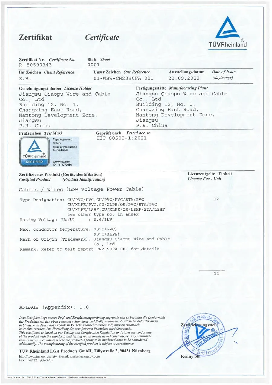 certificate