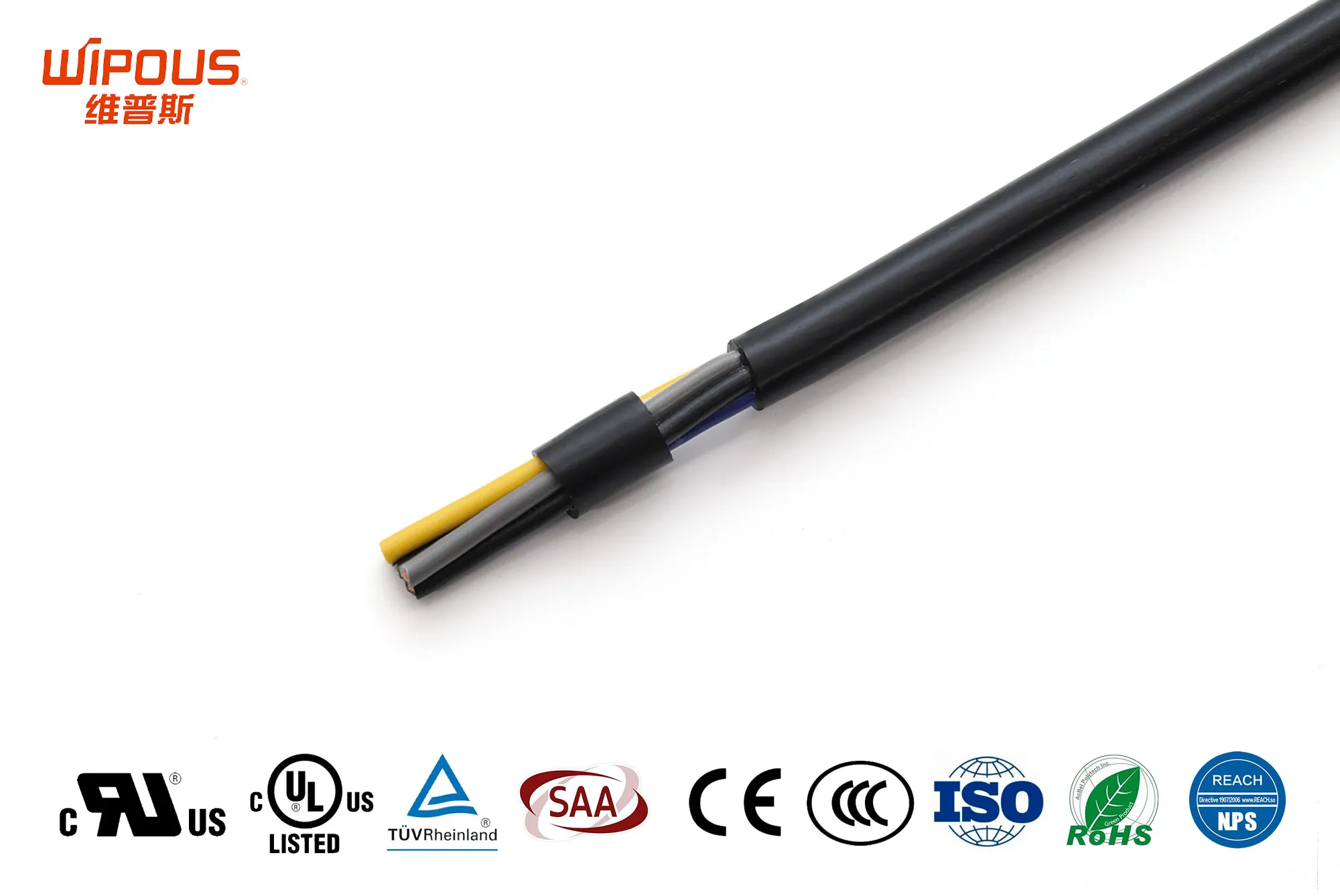Medium speed PVC sheathed flexible drag chain special control cable